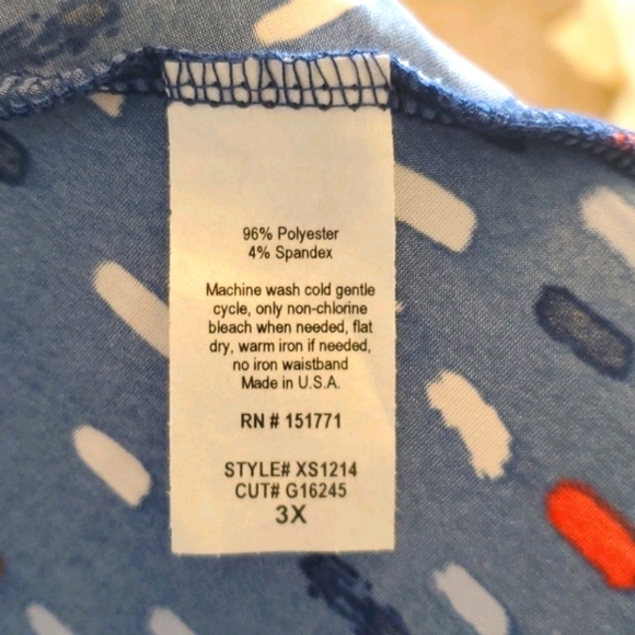 Gilli Tessa Midi Skirt - 3x Blue w/ Red/Wht/Blk - Picture 6 of 6